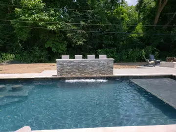 Custom gunite pool built by Mud Slingers